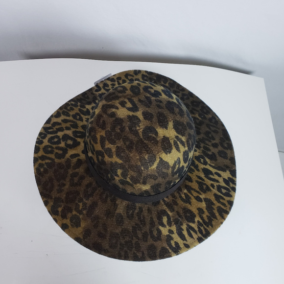 Maison Phoyla Italian made Leopard Lg Wool Hat New main image 3